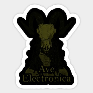 ASCii Savage Girl - Ave Electronica (Yellow) Sticker